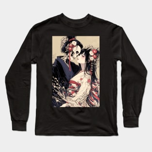 Geisha and skull 8005 Long Sleeve T-Shirt